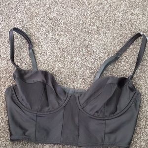 NWT Aerie Ladies Gray Bustier Top size 34c